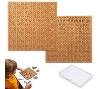 Fractal Tray Puzzles, Reverse Thinking Challenging Irregular Jigsaw, Mind Bending Wooden Jigsaw Puzzle, Cultivate Problem-Solving and Concentration Skills, Board Games for Teens & Adults (A5)