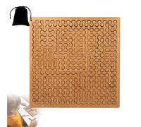 Fractal Tray Puzzles - Reverse Thinking Puzzles, Fractal Tray Puzzle Curve, Mind Bending Wooden Jigsaw Puzzle, Irregular Shape & Difficult Challenging Impossible (C)