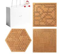 Fractal Tray Puzzles, Shaped Wooden Puzzle-Reverse Thinking Challenge, Framed, Suitable for Brain Training Games, Adult Educational Wooden Puzzle (Style-C)