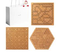 Fractal Tray Puzzles, Shaped Wooden Puzzle-Reverse Thinking Challenge, Framed, Suitable for Brain Training Games, Adult Educational Wooden Puzzle (Style-D)