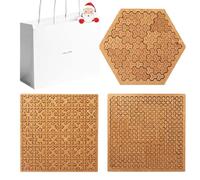 Fractal Tray Puzzles, Shaped Wooden Puzzle-Reverse Thinking Challenge, Framed, Suitable for Brain Training Games, Adult Educational Wooden Puzzle (Style-B)