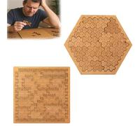 Fractal Tray Puzzles, Suitable for Brain Training Games, Portable Impossible Reverse Thinking Challenging No Image Puzzle, Unique Irregular-Shaped Wooden Puzzle (B)
