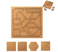 Fractal Tray Puzzles,Unique Irregular Creative Labyrinth Impossible Difficul,Hard Difficult Wooden Jigsaw Puzzles For Adults,with Frame Mind No Image Puzzle,Mind Bending Wooden Jigsaw Puzzle