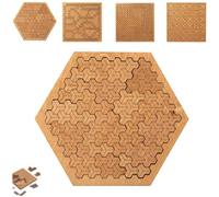 Fractal Tray Puzzles, Unique Irregular Creative Labyrinth Impossible Difficult, Mind Bending Wooden Jigsaw Puzzle, Challenging No-Image Puzzle for Family Party, Travel (A*1)