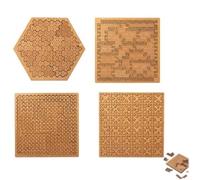 Fractal Tray Puzzles, Unique Irregular Creative Labyrinth Impossible Difficult, Mind Bending Wooden Jigsaw Puzzle, Challenging No-Image Puzzle for Family Party, Travel (ALL)