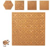 Fractal Tray Puzzles, Unique Irregular Creative Labyrinth Impossible Difficult, Mind Bending Wooden Jigsaw Puzzle, Challenging No-Image Puzzle for Family Party, Travel (C*1)