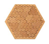 Fractal Tray Puzzles, Unique Irregular Wooden Jigsaw Puzzles for Adults, Hard Difficult PortableMind Bending Wooden Jigsaw Puzzle, Creative Labyrinth No Image Puzzle Challenging for Family Party (A)
