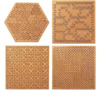 Fractal tray puzzles, wooden imageless puzzles of varying difficulty for adults, uniquely creative irregular mazes, irregular shape designs, and challenges to reverse thinking.
