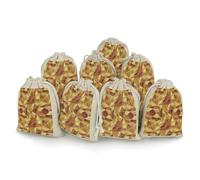 Fractal Triangle Geometric Fragments Reusable Drawstring Bags 8 Pcs Jewellery Favour Pouch Christmas Halloween Candy