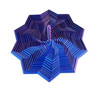 Fractals Fidgety Toy 3D Printed Star Fidgety Toy Decorative Ornament Funny Whirling Spirals Design Geometric Birthday Gift Decorative Ornament Hook