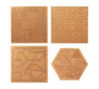 FractalsTray Puzzles, Wooden Geometry Jigsaw Toy, Hard Difficult Wooden Jigsaw Puzzles For Adults, Portable Impossible Reverse Thinking Challenging No Image Puzzle, For Home & Travel