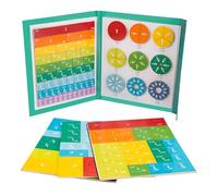 Fraction Circles Magnetic - Interactive Fractions Manipulatives Tiles | Hands-On Learning Tool for Homeschooling, Classroom Math Activities, Elementary Students, Visual Practice, Educational Supplies