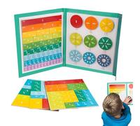 Fraction Circles Magnetic - Manipulatives Fraction Educational Puzzle Tiles | Learning for Kids, Math Manipulatives for Elementary School