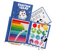 Fraction Discs Demonstrator Fractions Manipulative Math Learning Puzzle Game Math Teaching Aid for Student Fraction Cognition Learning Materials