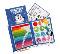Fraction Educational Set Fraction Tiles & Fractions Circles Math Manipulatives Puzzle Game for School Math Teaching Tools for Kids