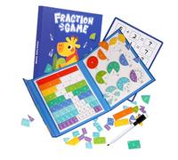 Fraction Educational Set Fraction Tiles & Fractions Circles Math Manipulatives Puzzle Game for School Math Teaching Tools for Kids