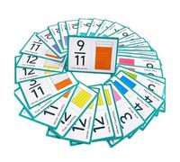 Fraction Flash Cards, Educational Math Flash Cards, Math Learning Tool, Flash Cards for Math with Colorful and Attractive Design for Teaching
