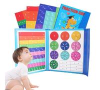 Fraction Learning Board Kit, Magnetic Math Visual Aid Pieces, Fraction Discs And Bar Models Teaching Tools, Interactive Classroom STEM Manipulatives For School Education Use