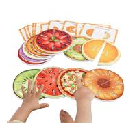Fraction Learning Plate - Fraction Magnets, Set of Magnets for Sorting Colorful Fruits, Math Teaching Toy | Hands