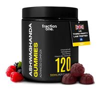 Fraction One Ashwagandha Gummies - 120 Gummies - 300 mg per Serving Enhanced with Vitamin D2 & B6 - High Strength Root Extract - Supports Stress & Energy - Berry - Vegan Friendly - 60 Days Supply