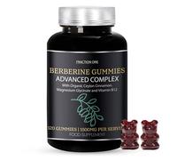 Fraction One Berberine Gummies - 120 Gummies - 1500 mg per Serving, Ceylon Cinnamon 1000mg and Vitamin B12, Magnesium Glycinate 400mg - Supports Immunity, Improve Metabolism - Vegan - 60 Days Supp