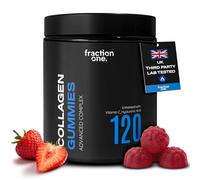 Fraction One Collagen Gummies - 120 Gummies - Advanced Collagen Complex with Vitamin C & Hyaluronic Acid - Supports Skin, Hair & Nail Health - Strawberry Flavour - Vegan Friendly - 60 Days Supply