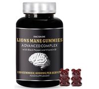 Fraction One Lions Mane Mushroom Gummies - 120 Gummies - 4000 mg per Serving, Lions Mane Extract 15:1, Black Pepper, BioPerine Extract 10:1 and Vitamin B1 - Supports Nerve Health - 60 Days Supply