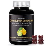 Fraction One Quercetin Gummies - 120 Gummies - 1000 mg per Serving, Enhanced with Bromelain and Vitamin C - Antioxidant Supplement for Immune Support and Skin Health, Vegan - 60 Days Supply