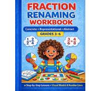 Fraction Renaming Workbook: Equivalent Fractions, Mixed Numbers & Improper Fractions for Grades 3-6 | A Step-by-Step CRA Math Workbook for Visual Learning