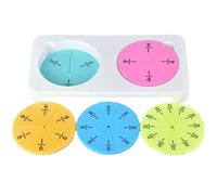 Fraction Tiles - Classroom Math Manipulatives | Educational Kit, Color Coded Teaching Aids, Learning Tools for Preschool Elementary School