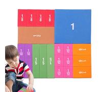 Fraction Tiles for Children, Cubes with Mathematical Fractions | Math Fraction Teaching Tiles for Students Eva - Improves Color Cognition and Colour Cognition