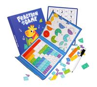 Fraction Tiles & Fraction Circles Learning Puzzle Game Set for Preschool Math Manipulatives Educational Tool Math Manipulatives Puzzle Game for School