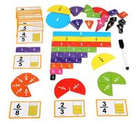 Fraction Tiles | Magnetic Fraction Educational Puzzle | Educational Activities for Kids Ages 3+ Practice Girls Boys Home Preschool Elementary School Classroom Group Lessons