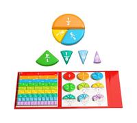 Fraction Tiles | Magnetic Fraction Strips | Math Manipulatives, Educational Learning Game for Teaching Study Activity Classroom