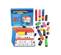 Fraction Tower Cubes - 51 Pieces Montessori Math Blocks Materials for Fraction Cubes Math Manipulatives Plastic Counting Cube Educational Counting Maths Fractions Game (multicolour,1set)