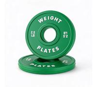 Fractional Weight Plates Set, Rubber-Coated, 1.25-10 lb, for Gym, Green