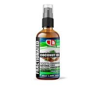 Fractionated Coconut Oil, 100% Pure Natural for Skin, Hair, Lip Gloss, DIY Beauty Recipes, Aromatherapy, Massage, Cuticules - MCT - Cruelty Free, Vegan (50ml Glass Spray)