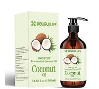 Fractionated Coconut Oil for Skin and Hair - 100% Pure Coconut Oil Liquid Moisturizer and Carrier Oil for Essential Oils Mixing for Skin - Natural Coconut Massage Oil for All Skin Types 1000ml