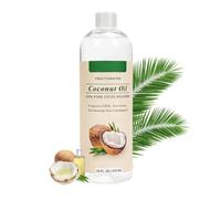 Fractionated Coconut Oil for Skin & Hair - Lightweight Liquid Coconut Oil for Massage, Moisturizing, Makeup Remover, Carrier Oil for Essential Oils, Non-Greasy Beauty Oil for Women & Men. 16 Oz
