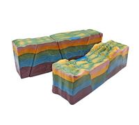Fracture Tectonic Model Basement and Graben Development Model for Geography Teaching Educational Learning Toys,Natural,17inch,Natural-17inch