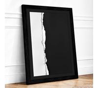 Fractured Division Minimalist Framed Wall Art Print A2 (59.4×42cm) Black, Wall Decor for Living Room, Bedroom, Office & Home, Ready to Hang, Art Gift