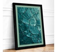 Fractured Geometry Minimalist Framed Wall Art Print A2 (59.4×42cm) Black, Wall Decor for Living Room, Bedroom, Office & Home, Ready to Hang, Art Gift