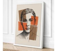 Fractured Identity Modern Canvas Wall Art Print 18x12 Inch (46 x 30 cm)