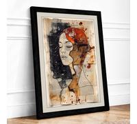 Fractured Light Eclectic Framed Wall Art Print A1 (84.1×59.4cm) Black, Wall Decor for Living Room, Bedroom, Office & Home, Ready to Hang, Art Gift
