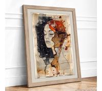 Fractured Light Eclectic Framed Wall Art Print A2 (59.4×42cm) Oak, Wall Decor for Living Room, Bedroom, Office & Home, Ready to Hang, Art Gift
