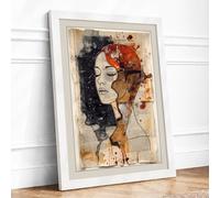 Fractured Light Eclectic Framed Wall Art Print A3 (42×29.7cm) White, Wall Decor for Living Room, Bedroom, Office & Home, Ready to Hang, Art Gift