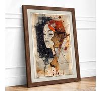 Fractured Light Eclectic Framed Wall Art Print A4 (29.7×21cm) Walnut, Wall Decor for Living Room, Bedroom, Office & Home, Ready to Hang, Art Gift