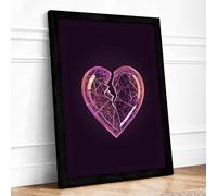 Fractured Light Modern Framed Wall Art Print A4 (29.7×21cm) Black, Wall Decor for Living Room, Bedroom, Office & Home, Ready to Hang, Art Gift