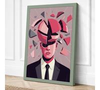 Fractured Mind Modern Canvas Wall Art Print 24x16 Inch (61 x 41 cm)