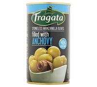 Fragata Stoneless Olives filled with Anchovy (Low Salt) (8x350g case)